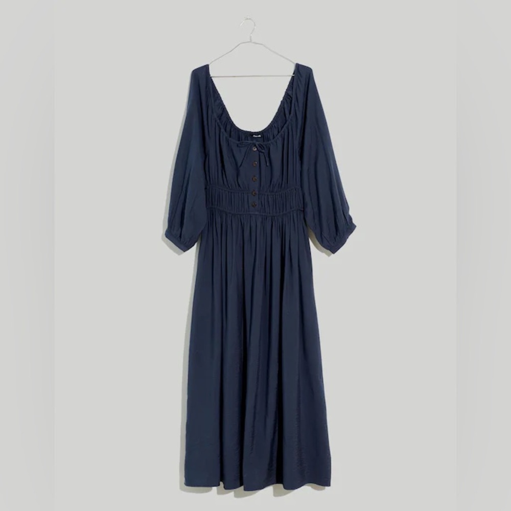Madewell Twill Sophia Midi Dress